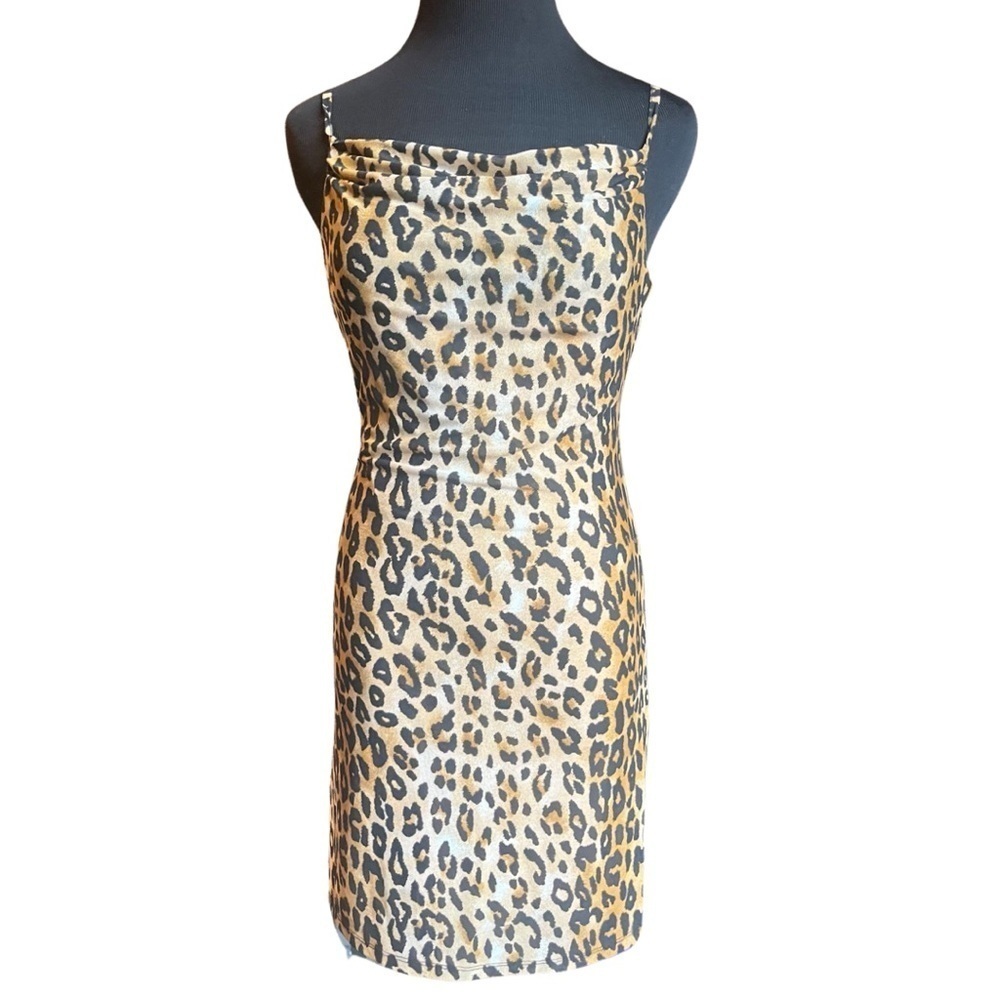 Forever 21 Leopard Print Bodycon Mesh Mini Dress
